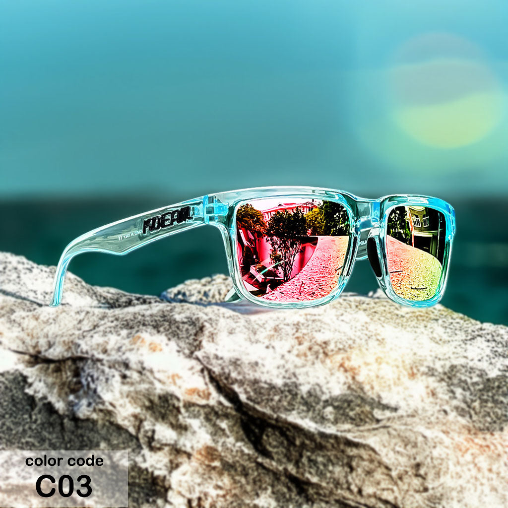 C3 - Roze Lens - Transparant Blauw Montuur