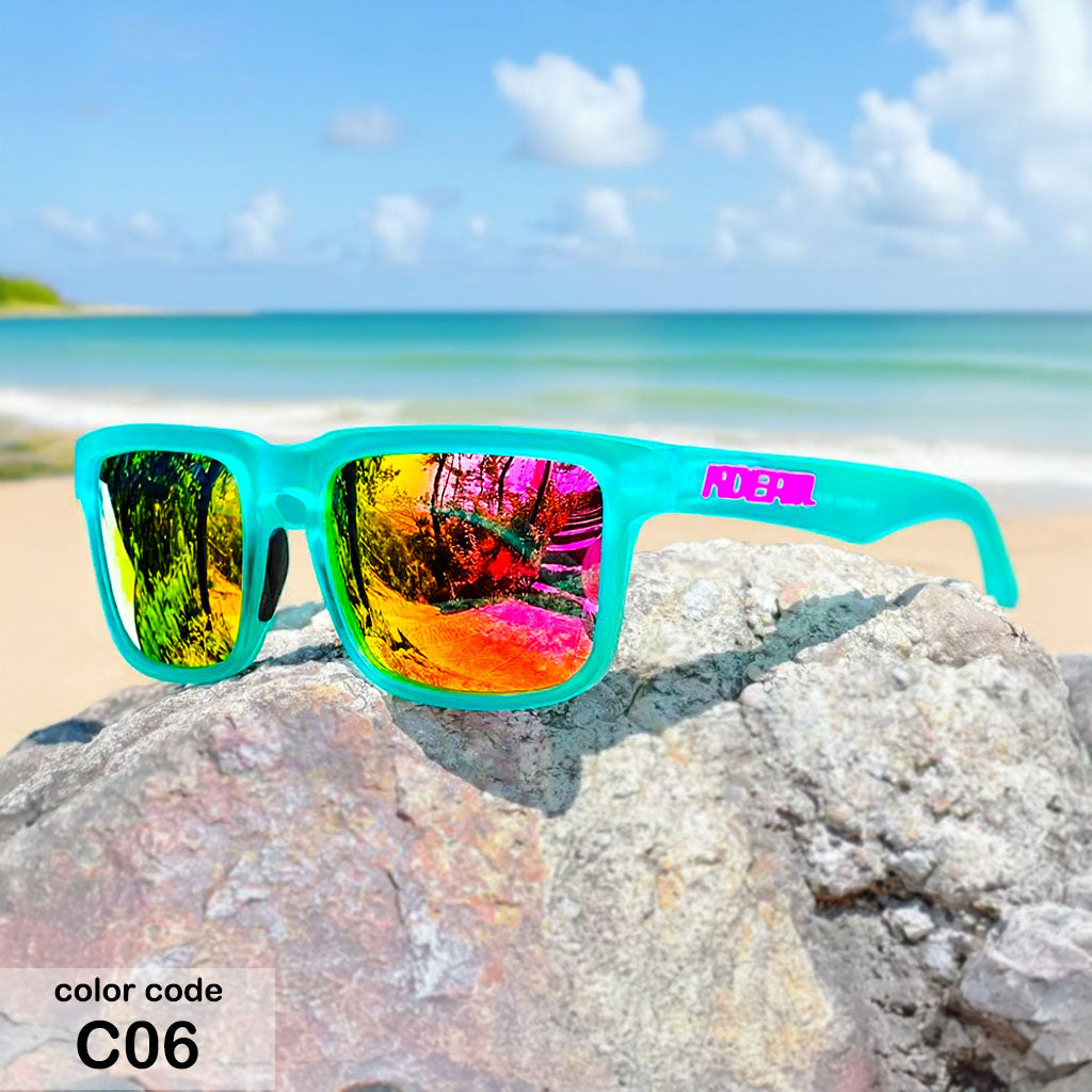 C6 - Regenboog Lens - IJsblauw Montuur