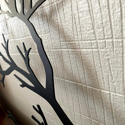AviBranch – Metalen Muurdecoratie met Vogels op Tak – Moderne & Klassieke Wandkunst voor Woonkamer, Slaapkamer & Kantoor
