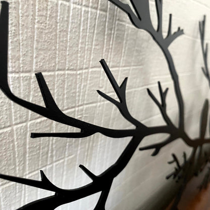 AviBranch – Metalen Muurdecoratie met Vogels op Tak – Moderne & Klassieke Wandkunst voor Woonkamer, Slaapkamer & Kantoor