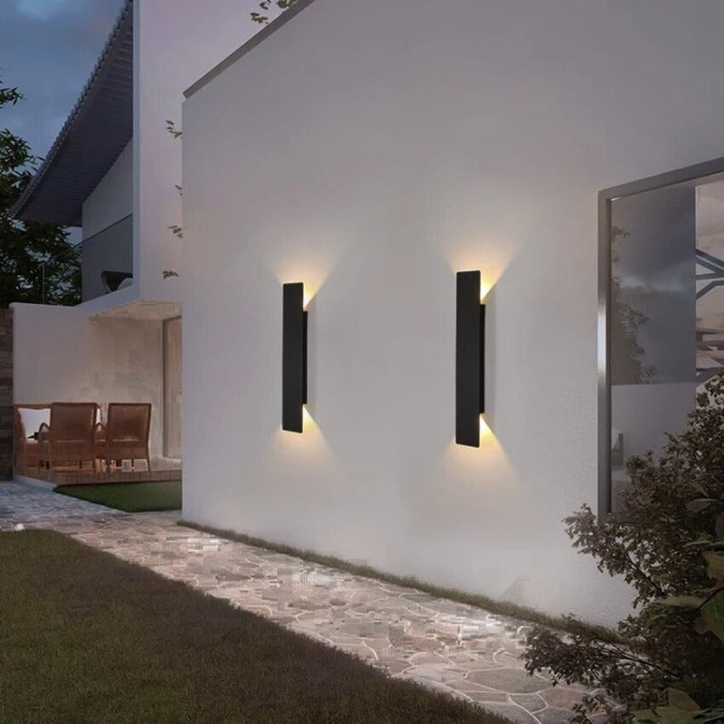 Moderne wandlamp voor buiten – Waterdicht – Minimalistisch design zwart/wit