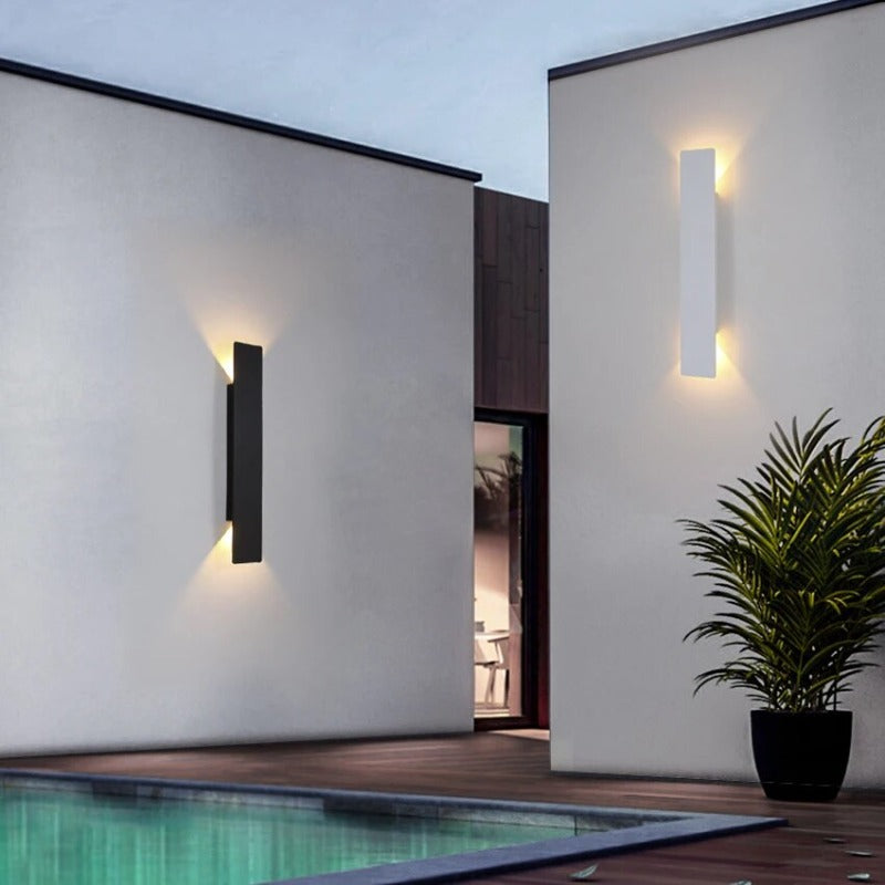 Moderne wandlamp voor buiten – Waterdicht – Minimalistisch design zwart/wit