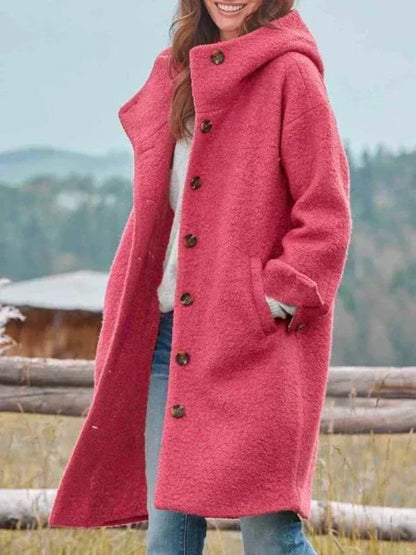 Lange Vrouwen Winterjas – Elegant & Warm – Slanke Pasvorm – Met Zakken – Ideaal voor Herfst & Winter