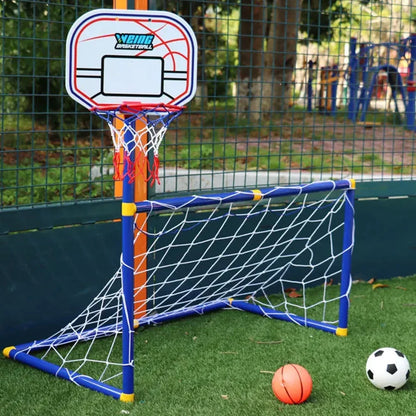 ToyPark Kids Ball Games - Dubbel Speelplezier - Voetbal & Basketbal Speelgoed Set