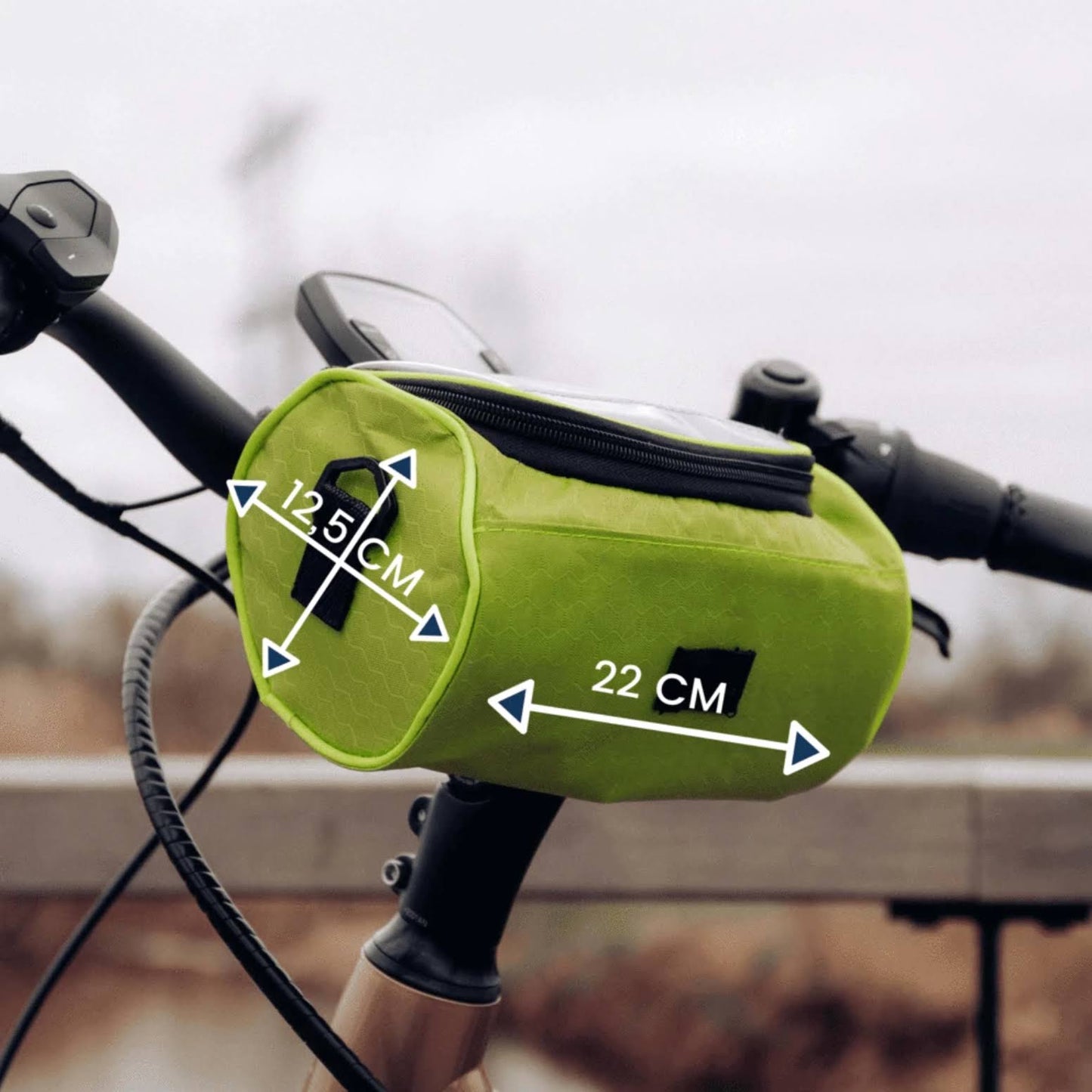 CycliQ Waterdichte Fietstas met Telefoonvenster – Verstelbare Stuurtas