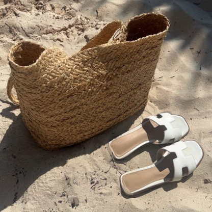 Keira Dames Leren Slippers met Luxe Ontwerp Zomer