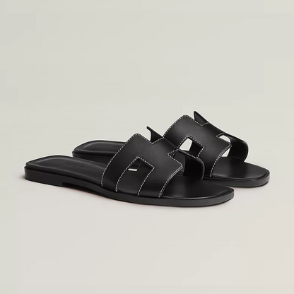 Keira Dames Leren Slippers met Luxe Ontwerp Zomer