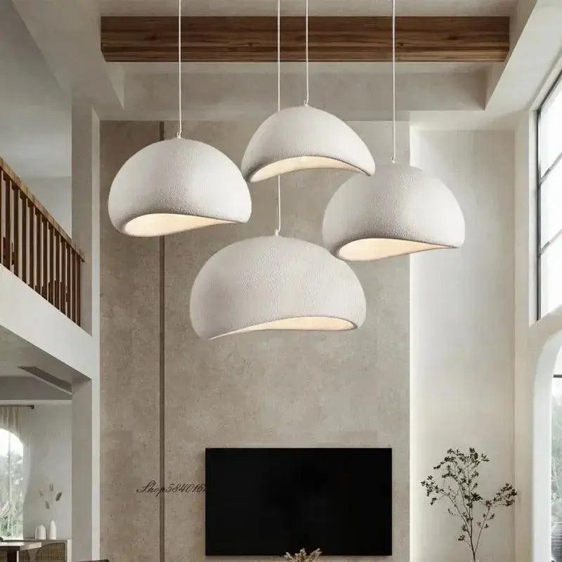 Moderne Wabi Hanglamp – Stijlvolle Hars Kroonluchter