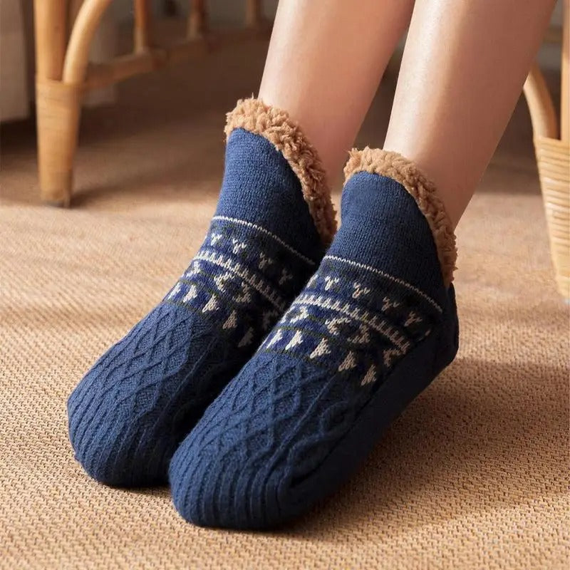 ThermoGrip – Warme Antislip Wintersokken voor Thuisgebruik | Unisex Comfort en Veiligheid | 3-Pack