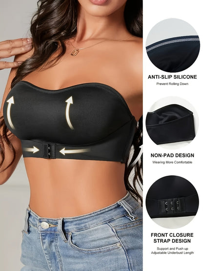 Ellie Dames Sportieve Bandeau BH - Naadloos, Antislip, Geschikt voor Sport en Casual Gebruik