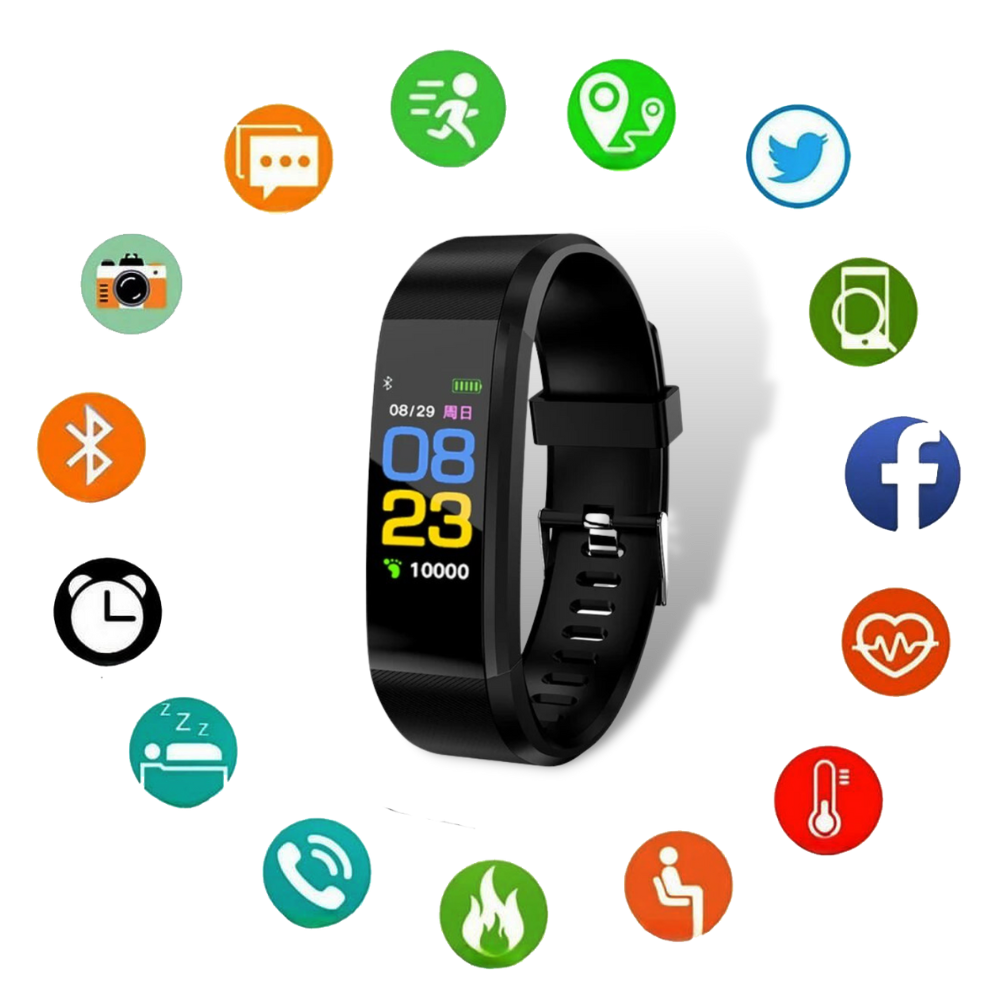 SeniorPulse Watch – Senioren Smartwatch met Hartslag-, Bloeddruk- & Slaapmonitor en Groot Helder LED-Scherm Voor Ouderen